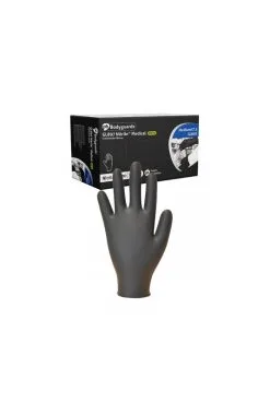 100 Gants Médicaux Sans Latex En Nitrile Noir