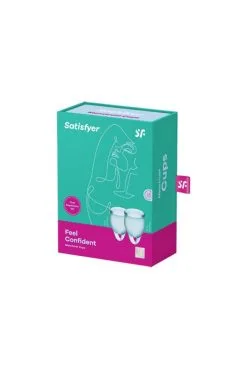2 Coupes Mensturelles Satisfyer Light Bleu -SexToys Soldes 2 coupes mensturelles satisfyer light bleu 3