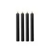 4 Bougies SM Noires Large Basse Température