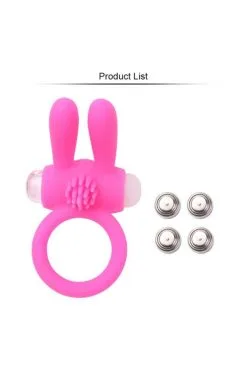 Anneau Vibrant Silicone Rose Oreilles De Lapin -SexToys Soldes anneau vibrant silicone rose oreilles de lapin 2