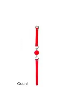 Baillon Boule Rouge Ouch! -SexToys Soldes baillon boule rouge ouch 2