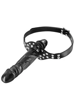 Bâillon Double Godemichet Noir