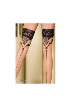 Bas Couture Chic Baroque Autofixants Passsion Beige ST109 -SexToys Soldes bas couture chic baroque autofixants passsion beige st109 3