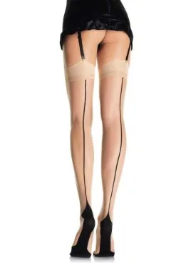 Bas Cubains à Coutures Noir