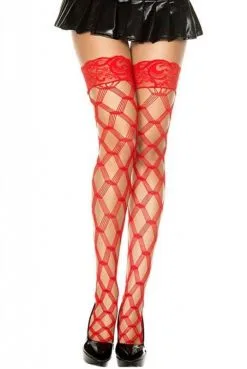 Bas HoT Rouges Filet Losange