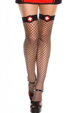 Bas Infirmière Résille Noirs