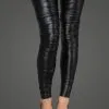 Bas Jambières Leggings Fetish Wetlook Froissé NoirHandmade