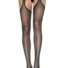 Bas Jarretelles Grande Taille Imitation Dentelle