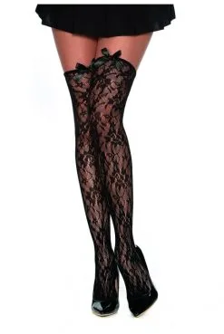 Bas Noir Fine Dentelle