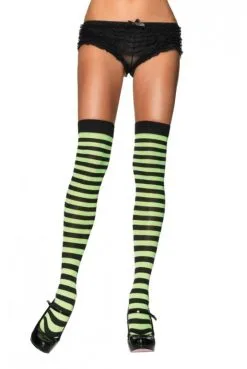 Bas Nylon à Rayures Bicolores -SexToys Soldes bas nylon a rayures bicolores 8