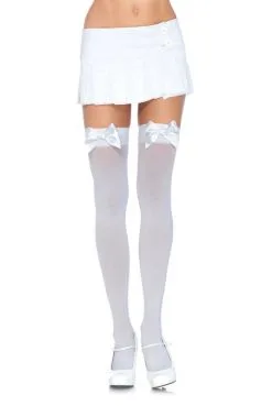 Bas Opaques Nœud Satin -SexToys Soldes bas opaques noeud satin 4