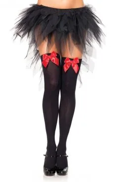 Bas Opaques Nœud Satin -SexToys Soldes bas opaques noeud satin 8