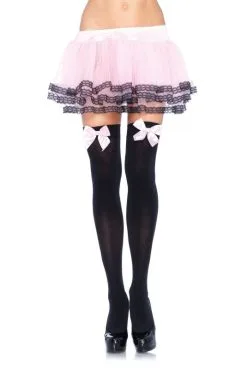 Bas Opaques Nœud Satin -SexToys Soldes bas opaques noeud satin 9