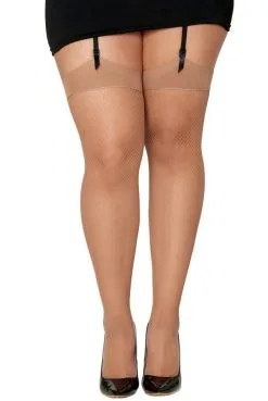 Bas Résille Couture Liseret Nœud Chair Grande Taille -SexToys Soldes bas resille couture liseret noeud chair grande taille 2