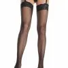 Bas Résille Moyenne Jarretières Large