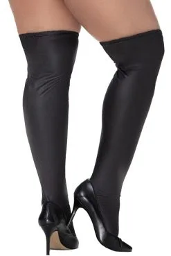 Bas Vinyl Fetish Noir Grande Taille -SexToys Soldes bas vinyl fetish noir grande taille 2