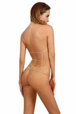 Bijoux Corps Sexy Buste Argenté -SexToys Soldes bijoux corps sexy buste argente 2