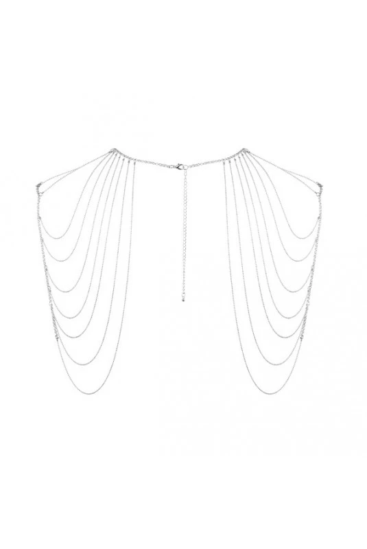 Bijoux épaules Et Dos En Chainettes Métalliques Argentées 2 Bijoux épaules Et Dos En Chainettes Métalliques Argentées – Image 2