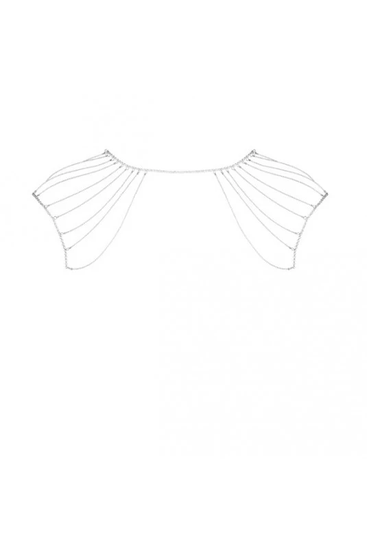 Bijoux épaules Et Dos En Chainettes Métalliques Argentées 3 Bijoux épaules Et Dos En Chainettes Métalliques Argentées – Image 3