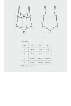 Body Amanta Noir Et Turquoise Obsessive -SexToys Soldes body amanta noir et turquoise obsessive 2