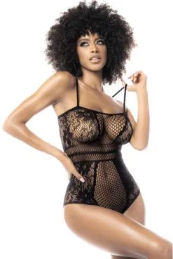 Body Dentelle Résille Sexy Noir -SexToys Soldes body dentelle resille sexy noir 2