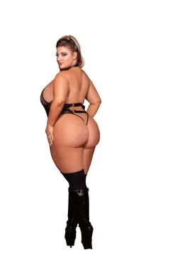 Body Fetish Grande Taille Résille Et Porte Jarretelles Simili Cuir Chainettes -SexToys Soldes body fetish grande taille resille et porte jarretelles simili cuir chainettes 6