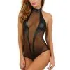 Body Fetish Transparent Col Montant