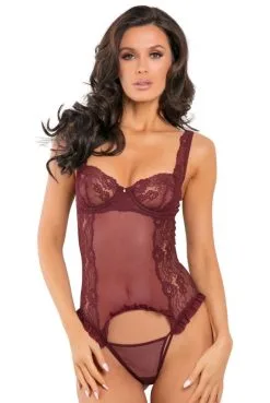 Body Ouvert Bordeaux à Armatures -SexToys Soldes body ouvert bordeaux a armatures 2