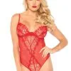 Body Sexy Rouge Dentelle Et Mesh