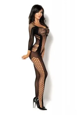 Bodystocking Combi Ouverte Lucelia Noir -SexToys Soldes bodystocking combi ouverte lucelia noir 2