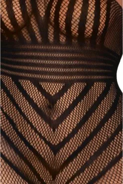 BodyStocking Combi Résille Rayée Grande Taille -SexToys Soldes bodystocking combi resille rayee grande taille 2