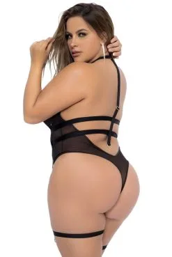 Bodystring Porte Jarretelle Harnais Attaché Noir Grande Taille -SexToys Soldes bodystring porte jarretelle harnais attache noir grande taille 3