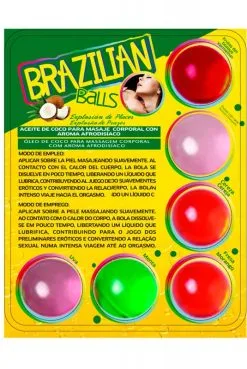 Boules Brésiliennes Massage Lubrifiant Par 6