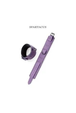 Bracelets Menottes SM De Chevilles Cuir Violet