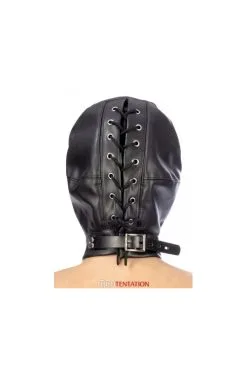 Cagoule BDSM Fermée Simili Cuir -SexToys Soldes cagoule bdsm fermee simili cuir 1