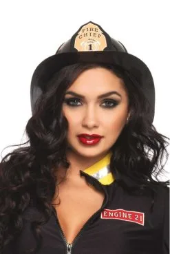 Casque Noir De Pompier