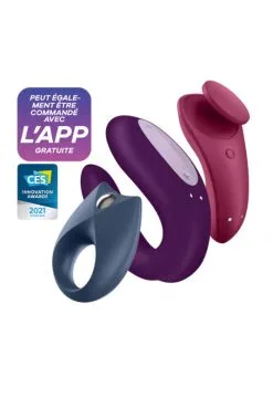 Coffret 3 Sextoys Connectés Partner Box 3 Satisfyer
