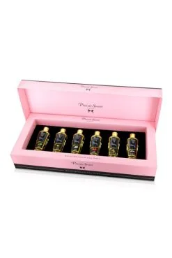 Coffret 6 Huiles De Massage Sèches -SexToys Soldes coffret 6 huiles de massage seches 3