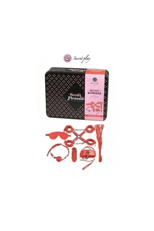 Coffret Secret Bondage Bdsm 8 Pièces Rouge 1 Coffret Secret Bondage Bdsm 8 Pièces Rouge