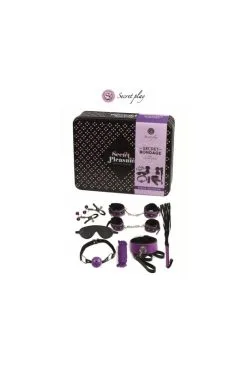 Coffret Secret Bondage Bdsm 8 Pièces Violet