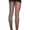 Collant Fantaisie Croisillons Couture Et Noeud