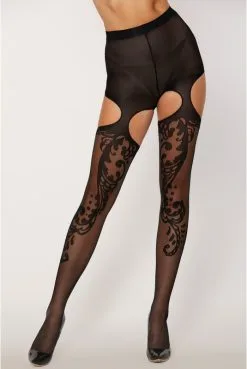 Collant Fantaisie Echancrure Haut Des Cuisses