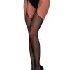 Collant Porte Jarretelles Résille Noir