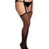 Collant Résille Grande Taille Effet Porte Jarretelles Dentelle