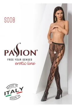 Collants Cotés Ouverts Noir Passion -SexToys Soldes collants cotes ouverts noir passion 5