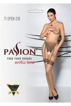 Collants Ouverts Effet Culotte Ouverte à Jarretelles Beige -SexToys Soldes collants ouverts effet culotte ouverte a jarretelles beige 2