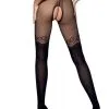 Collants Ouverts Effets Bas ArabesqueTI012 20/40 Deniers - Noir