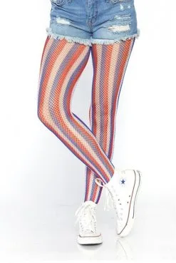 Collants Rayés Bleu Blanc Rouge