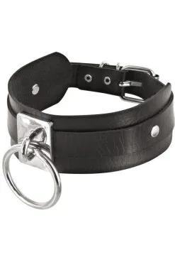 Collier Fetish Ras De Cou Grand Anneau Métal Pour Laisse