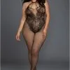 Combi BodyStocking Grande Taille Résille Style Body